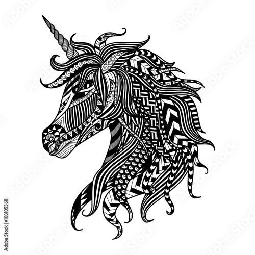 zeichnendes-einhorn-zentangle-art-fur-malbuch-tatowierung-hemddesign-logo-zeichen