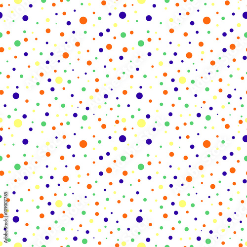  Seamless vector pattern with dots. Colorful background.