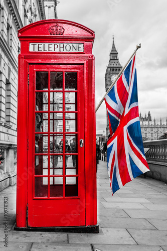 Fototapeta Telefonzelle London Big Ben