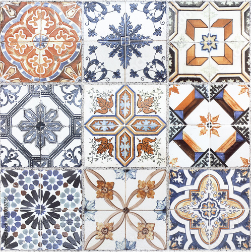  Beautiful old wall ceramic tiles patterns handcraft from thailan