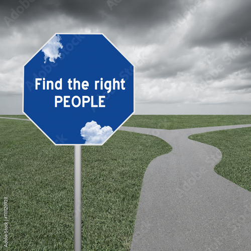 Find the right People sign
