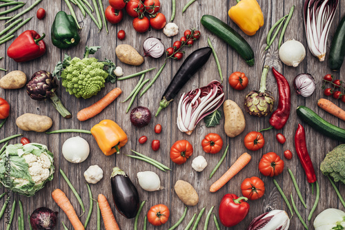 Vegetables colorful background