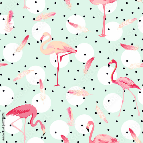 tlo-ptak-flamingo-flamingo-pioro-tlo-retro-wzor