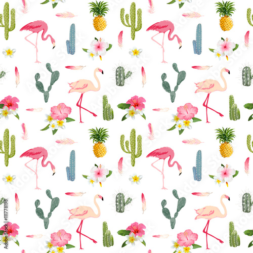 tlo-ptak-flamingo-flamingo-pioro-tlo-retro-wzor