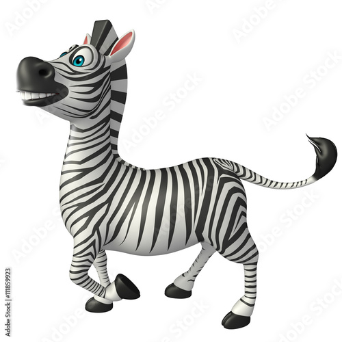funny Zebra cartoon character