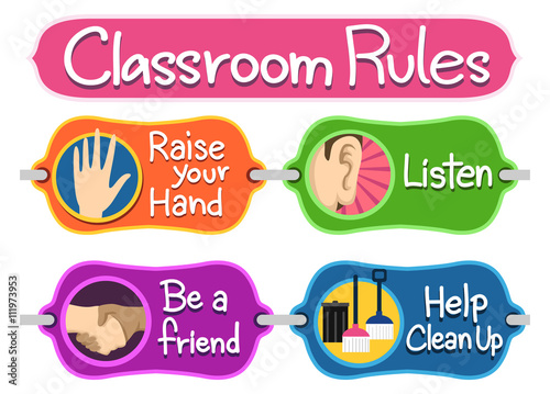 Classroom Rules Bulletin Elements Poster ID:F111973953