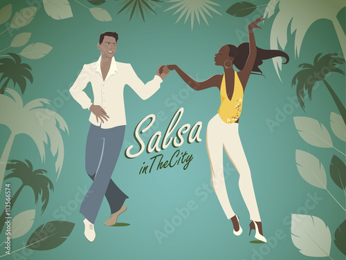 Poster Salsa in the City Tropical
