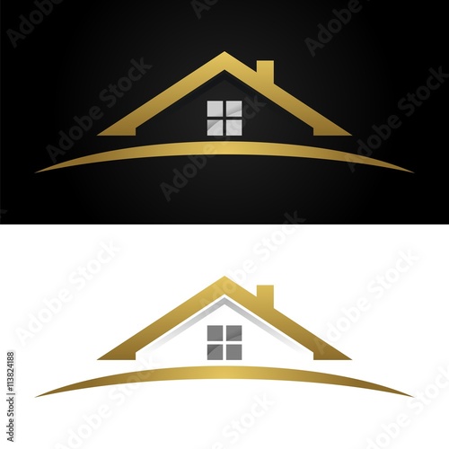 Gold Home Real Estate Logo v.2 © kutukupret
