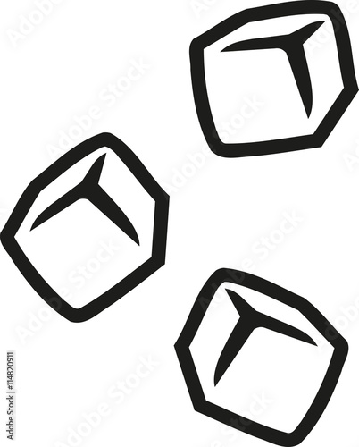 Ice cubes outline