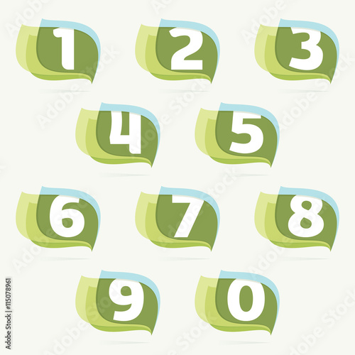 numbers set logos in leaves or flags icon buy photos ap images