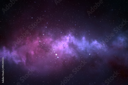 Night sky - Universe filled with stars, nebula and galaxy