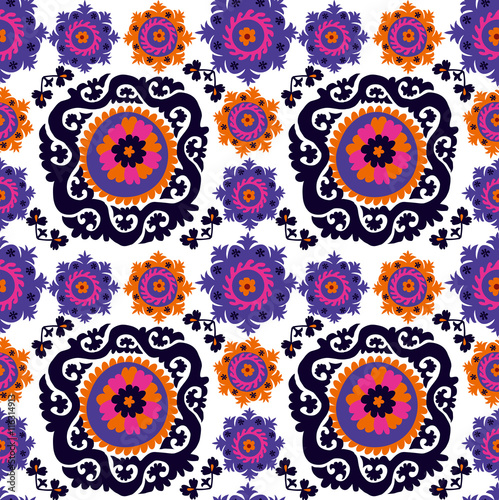  seamless pattern of traditional asian carpet embroidery Suzanne.