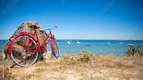 Plakat foto Plage de Noirmoutier et ses vélos