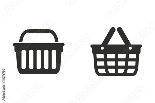 Shopping basket - vector icon.