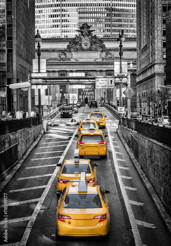 Fototapeta Yellow Cabs