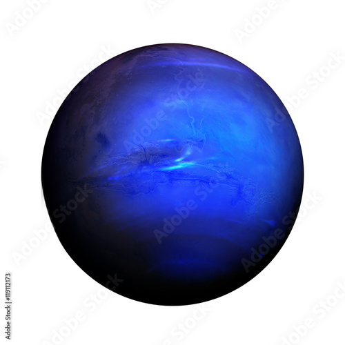 Obraz na płótnie Solar System - Neptune. Isolated planet on white background.