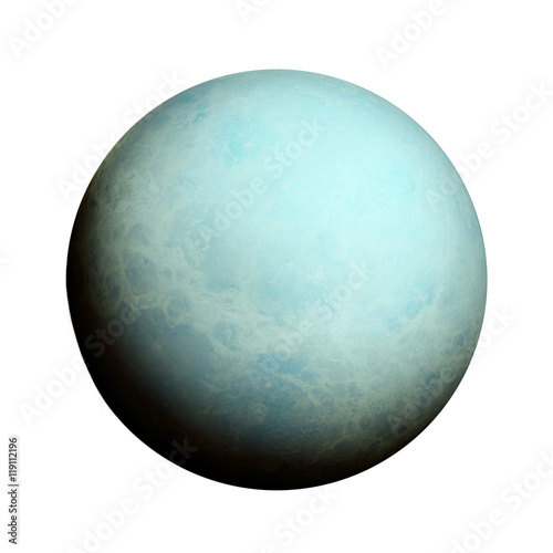 Obraz na płótnie Solar System - Uranus. Isolated planet on white background.