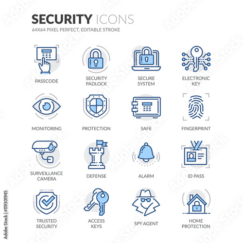 Line Security Icons © davooda