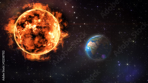Obraz na płótnie sun and earth