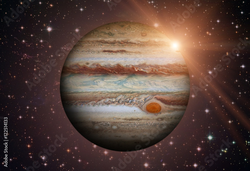 Obraz na płótnie Solar System - Jupiter. It is the fifth planet from the Sun.