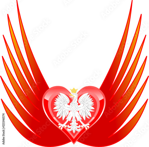 skrzydła husarii i kontury Polski © art_mike