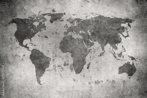  grunge map of the world
