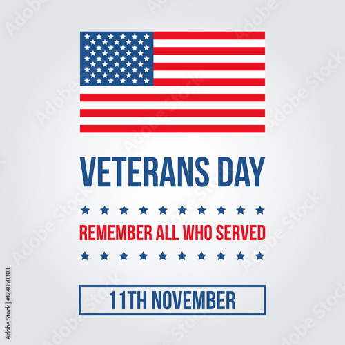 Veterans Day Card With American Flag Template Background Veterans Day Card With American Flag Template Background