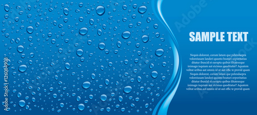 blue water drops background