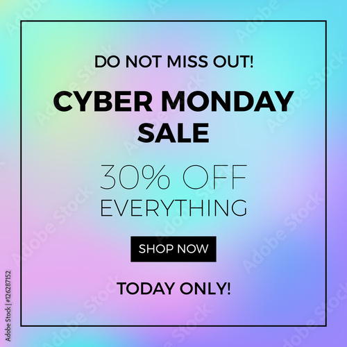 Cyber monday concept design for banner, flyer and advertisement
