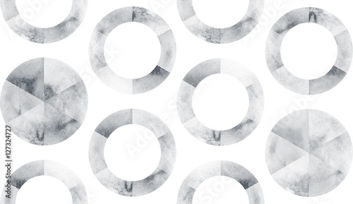 Fototapeta Black and white circle pattern