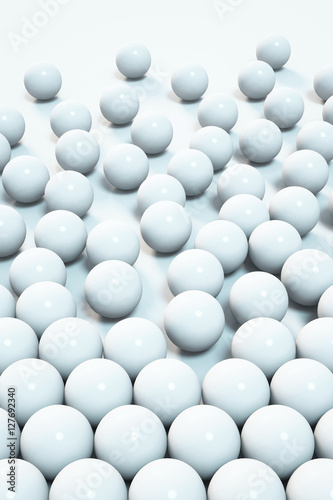 3d-rendering-bialy-sfery-tlo