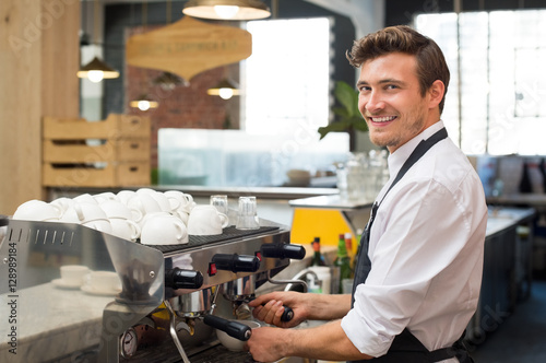 Waiter Making Coffee Waiter Making Coffee
