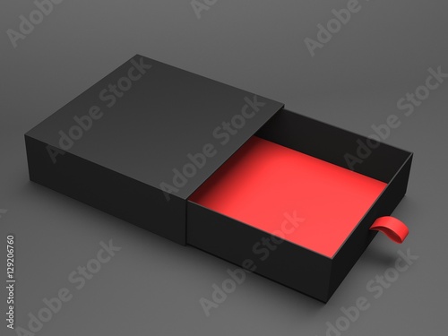 Black box 3d rendering