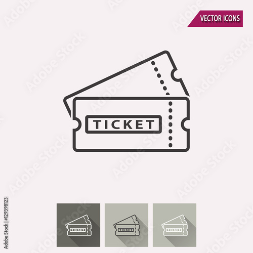 Ticket - vector icon.