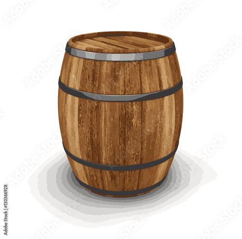wine barrel. Image with clipping path