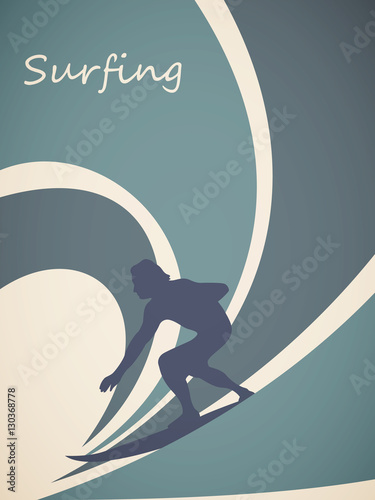 wektorowy-ilustracyjny-surfingowiec-i-duza-fala-styl-retro
