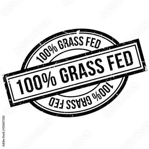 100 percent grass fed rubber stamp. Grunge design with dust scratches. Effects can be easily removed for a clean, crisp look. Color is easily changed.