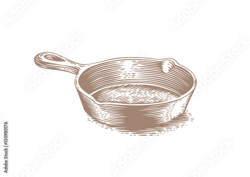 Black cast iron pan