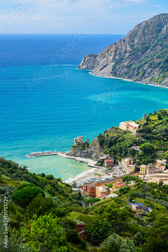 Poster Bird's-eye view of Monterosso al mare, Cinque Terre National Park