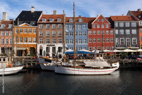 Poster Colorful houses at the canals of Nyhavn in Copenhagen, Denmark