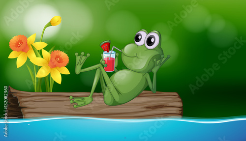linda-rana-bebiendo-jugo-en-el-registro