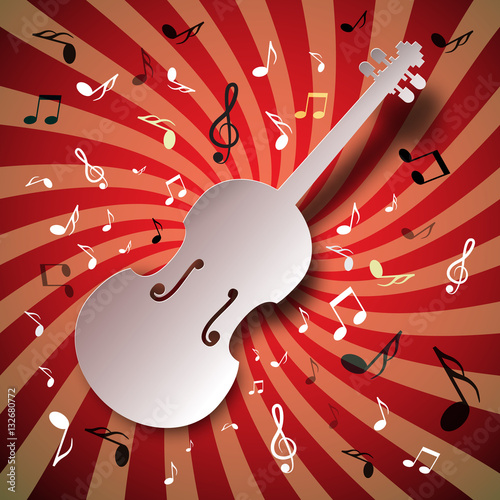 fondo-de-vector-de-musica-retro-con-violin-y-notas