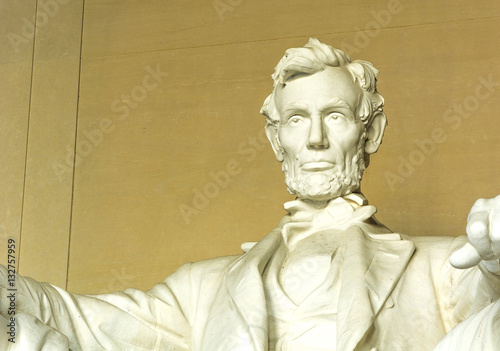 Poster Statue of Abraham Lincoln at the Lincoln Memorial Washington DC USA