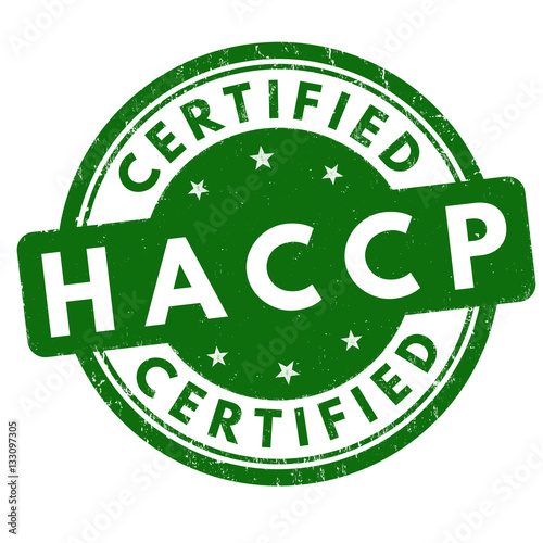 HACCP (Hazard Analysis Critical Control Points) sign or stamp