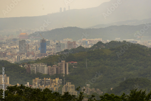 Poster TAIPEI, TAIWAN - DECEMBER 21, 2016: Taipei city building is a famous landmark wa