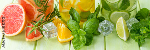  Selection of infused water for detox