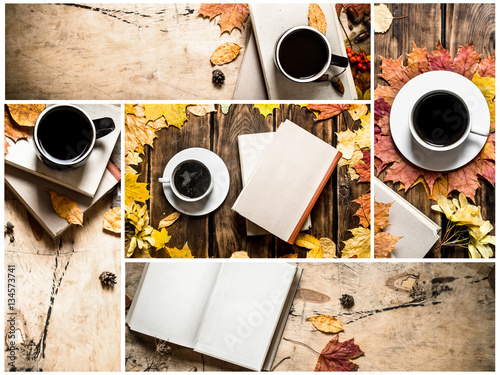 Food collage of autumn photos.