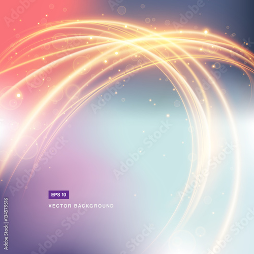 Abstract background gradient with light fire in space