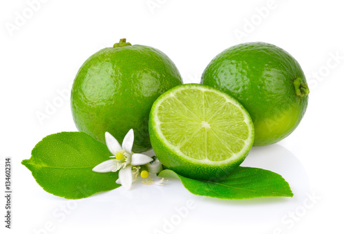 lime on white background