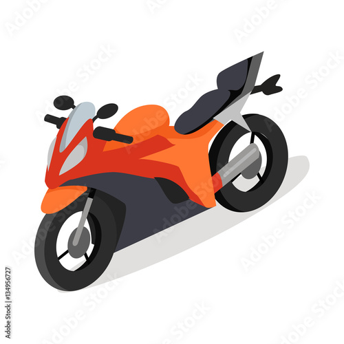 Bike Vector Icon in Isometric Projection